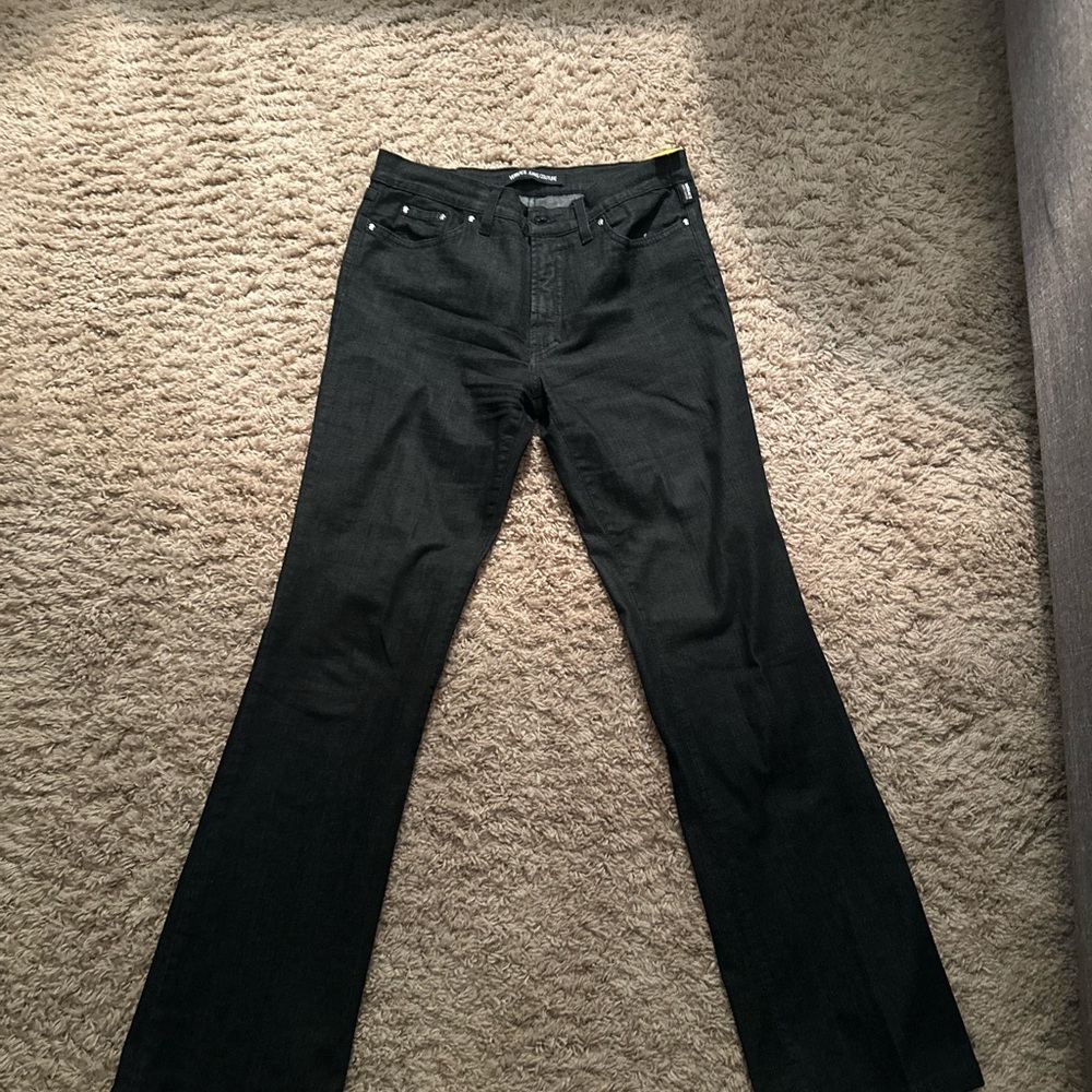 Vintage Versace Black Flare Wide Leg Jeans